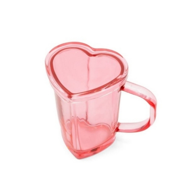 Heart-Shaped Pink Mug With Lid - Picture 2 of 2
